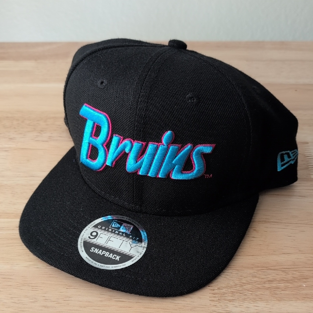 Black Snapback Cap with Blue and Pink UCLA Bruins Logo